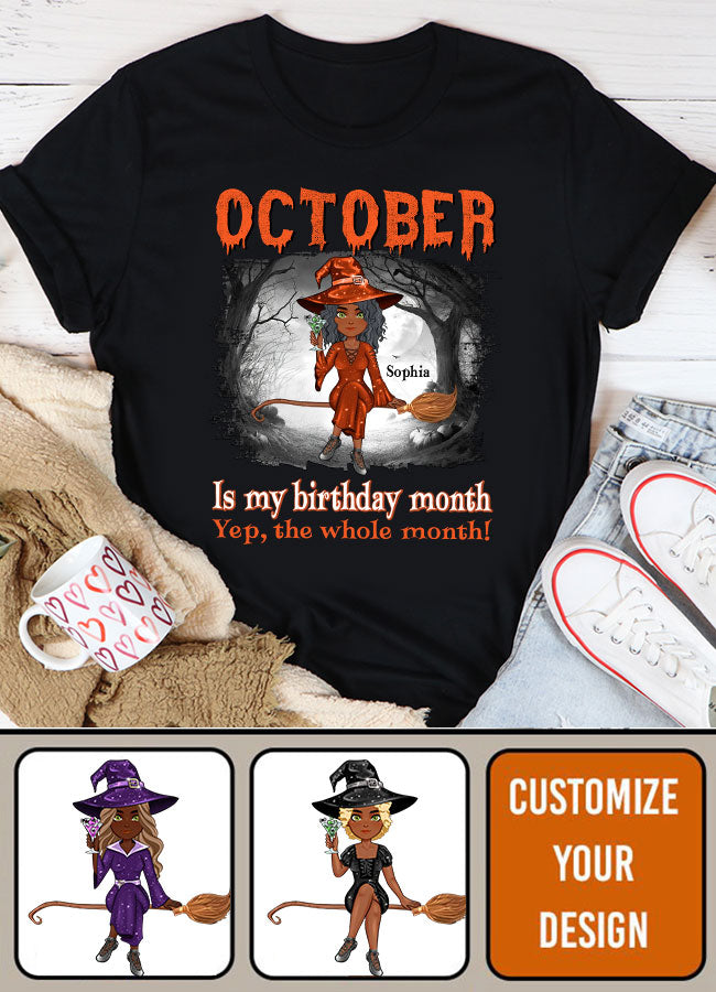October Birthday Shirt, Custom Birthday Shirt, Queens Born In October, October Birthday Shirts For Woman, October Birthday Gifts