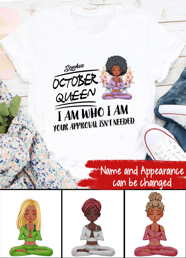 October Birthday Shirt, Custom Birthday Shirt, Queens are Born In October, October Birthday Shirts For Woman, October Birthday Gifts