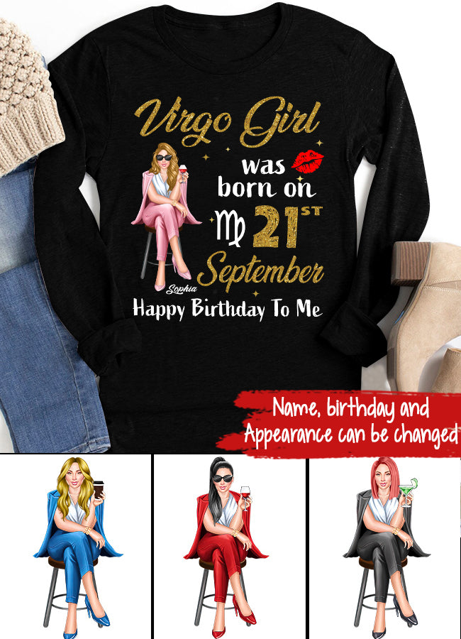 Custom Birthday Shirt, Virgo Zodiac t shirt, Virgo Birthday shirt, Virgo t shirts for ladies, Virgo Queen Birthday shirt