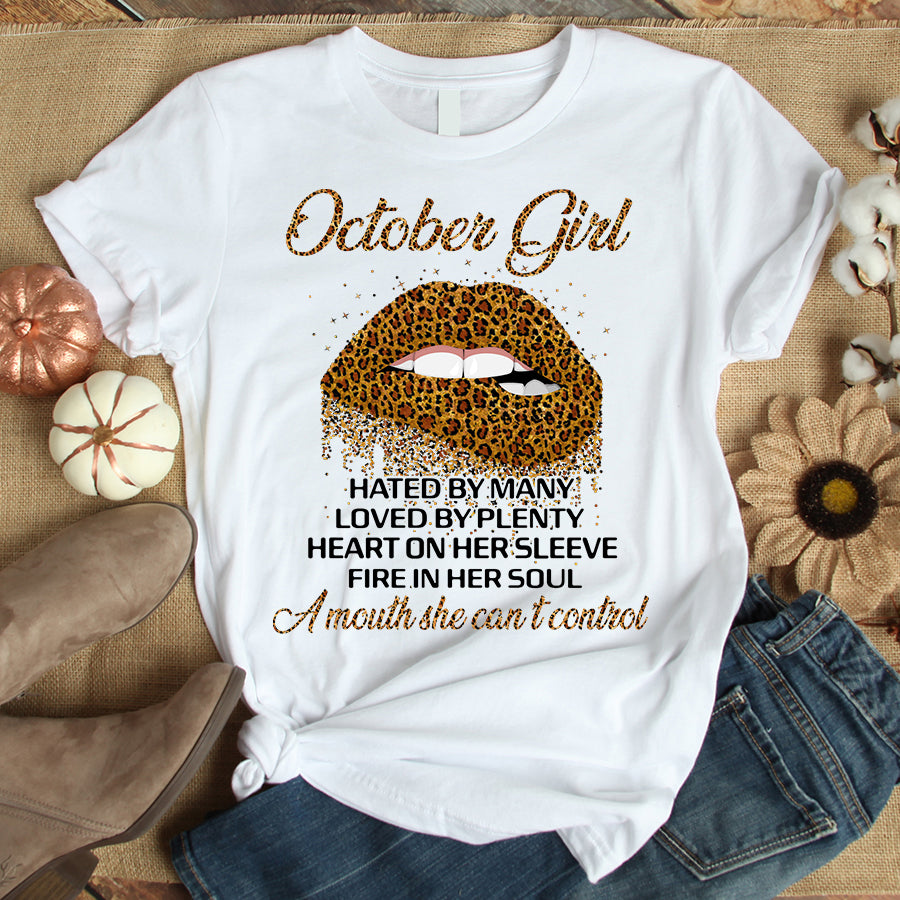 October girl hated by many loved by plenty October birthday shirts, a queen was born in October, October shirts for Woman