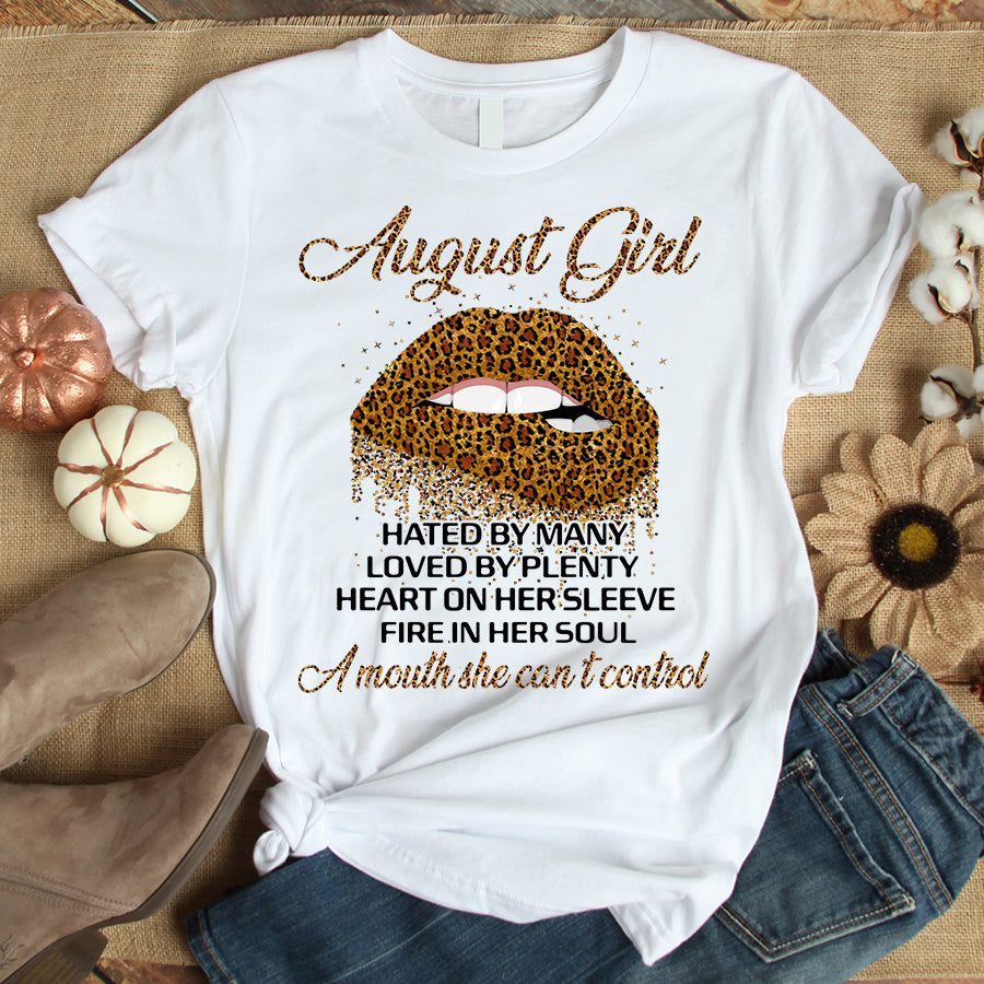 August girl hated by many loved by plenty August birthday shirts, a queen was born in August, August shirts for Woman