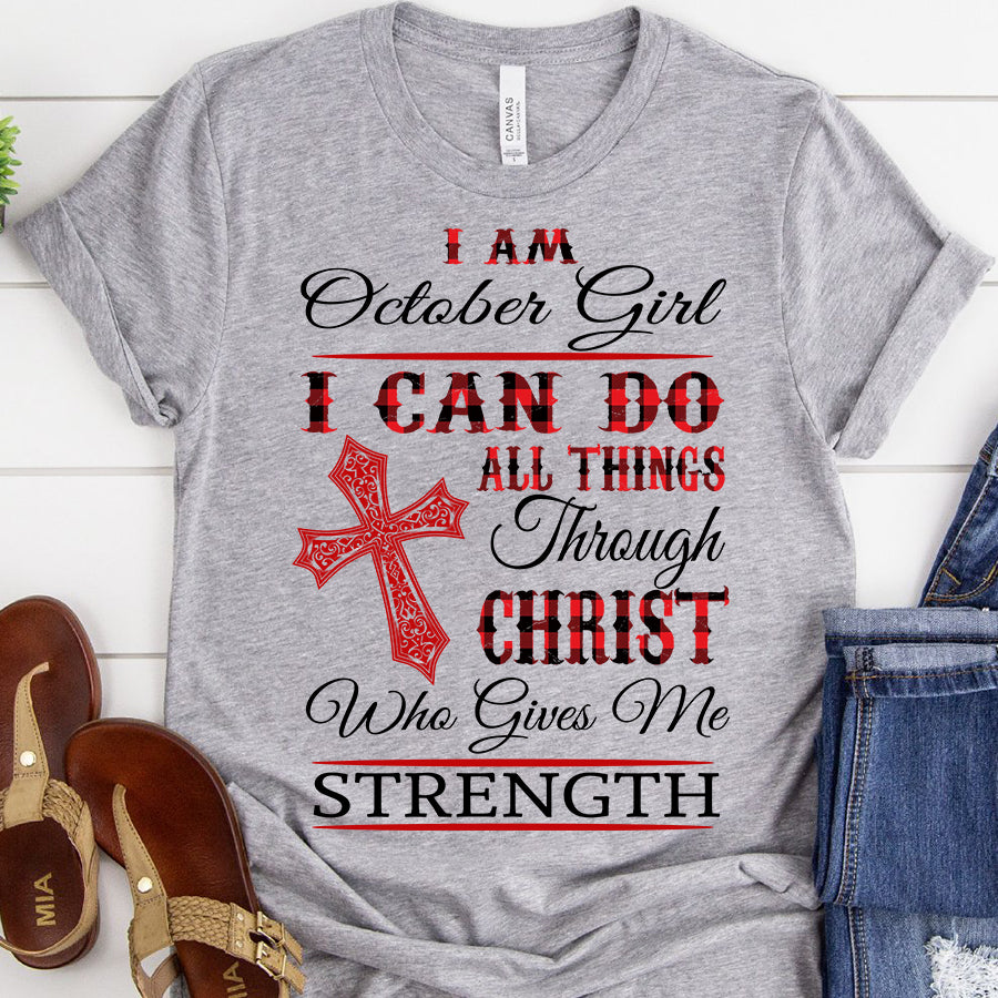 I'm October girl October birthday shirts, a queen was born in October, October shirts for Woman