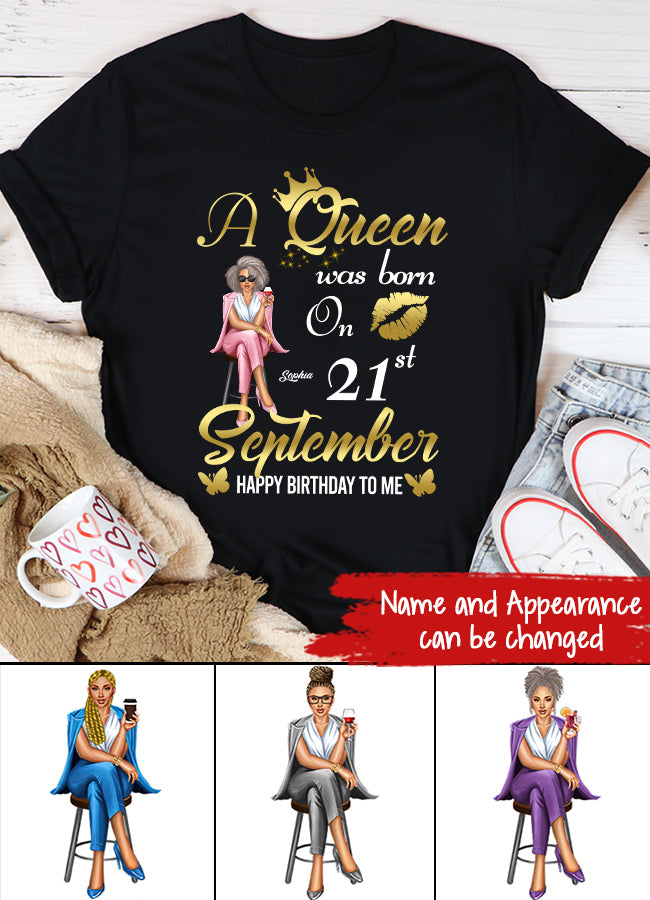 September Birthday Shirt, Custom Birthday Shirt, Queens are Born In September, September Birthday Shirts For Woman, September Birthday Gifts