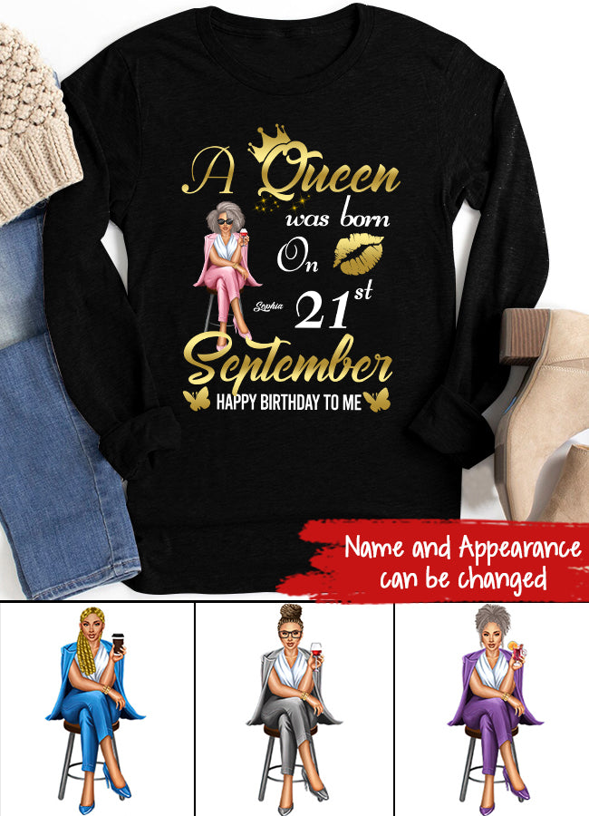 September Birthday Shirt, Custom Birthday Shirt, Queens are Born In September, September Birthday Shirts For Woman, September Birthday Gifts