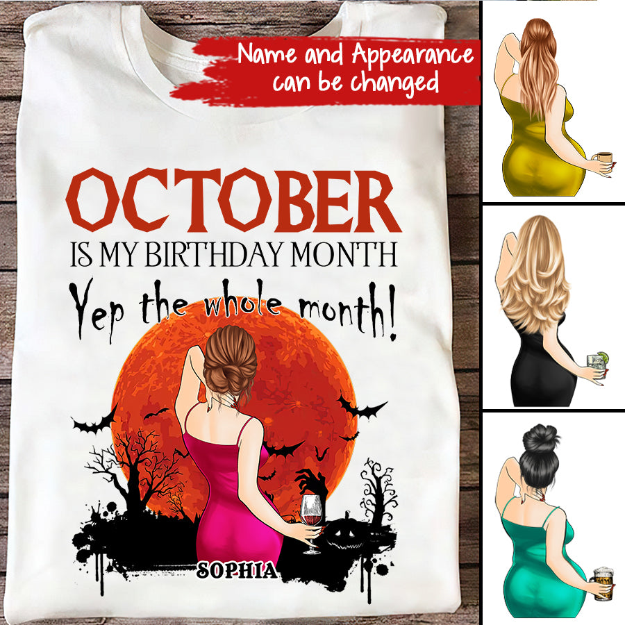 October Birthday Shirt, Custom Birthday Shirt, Queens are Born In October, October Birthday Shirts For Woman, October Birthday Gifts
