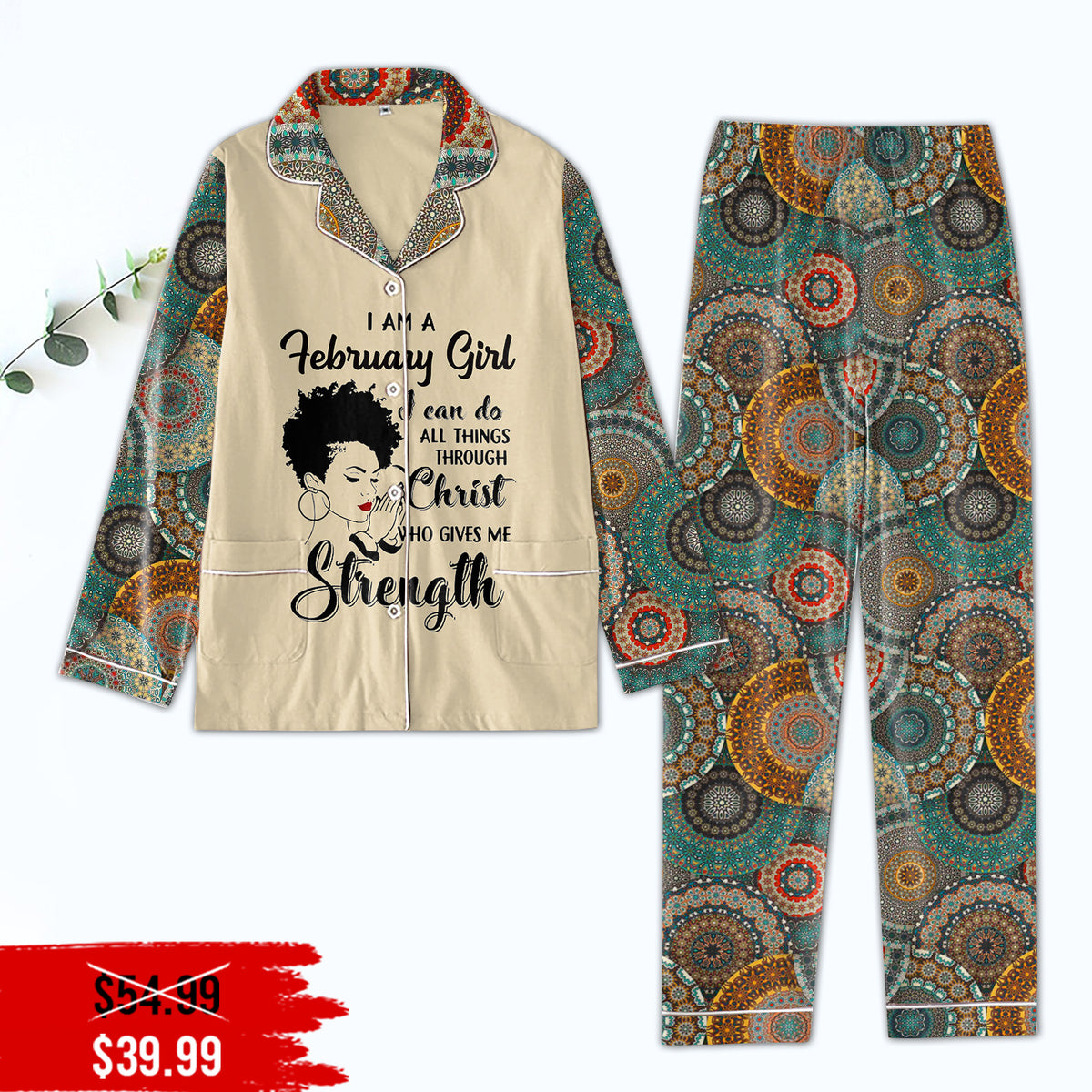 Women&#39;s Pajamas Set For February Woman, A Queen Was Born In February, Birthday Pajamas, Birthday gifts for February Woman