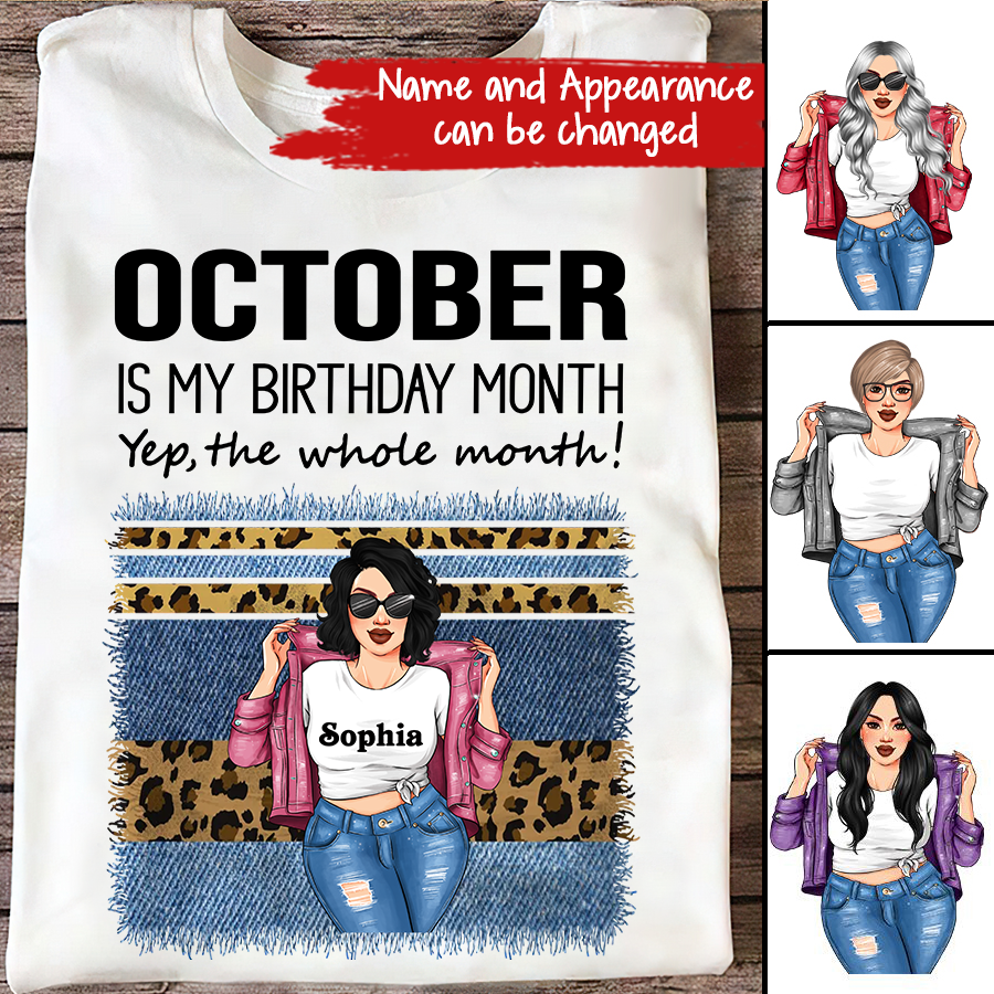 October Birthday Shirt, Custom Birthday Shirt, Queens are Born In October, October Birthday Shirts For Woman, October Birthday Gifts