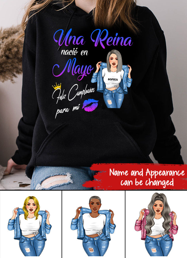 Camisa De Cumpleaños De Mayo, Camisa De Cumpleaños Personalizada, Reinas Nacidas En Mayo, Regalos De Cumpleaños De Mayo, Camisas De Mayo Para Mujeres