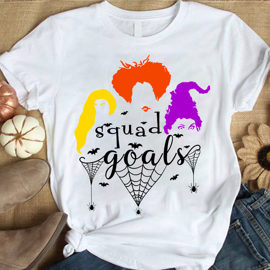 Squad goals Halloween t Shirt, Sanderson Sisters Shirt, Halloween Movie T Shirts, halloween Gift For Women