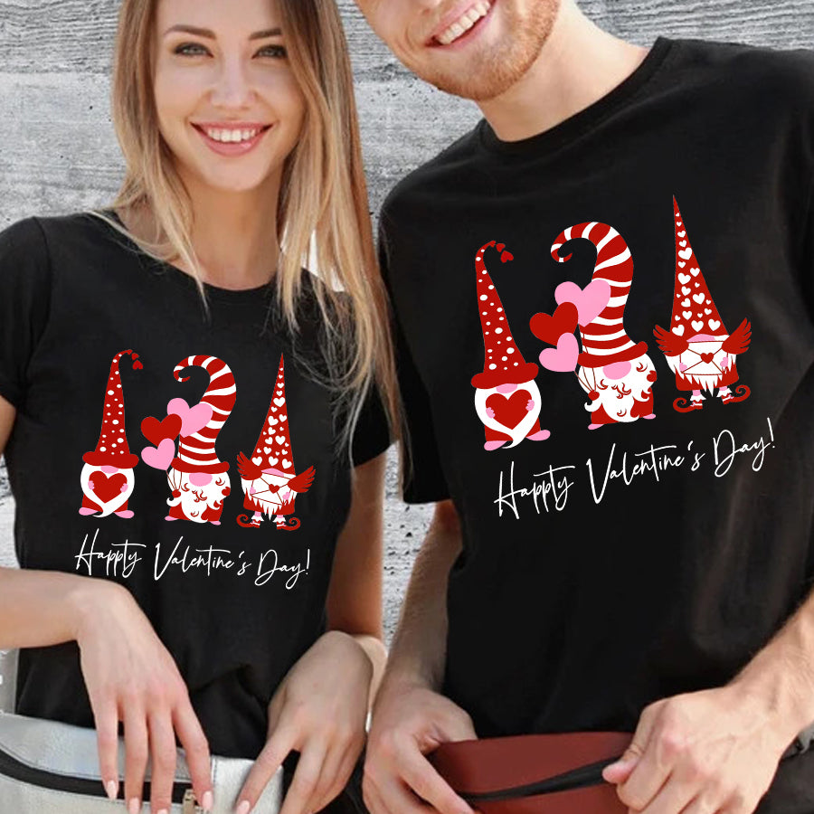 Couples Valentines Shirts, Gnome Valentine Shirts, Matching T Shirts For Couples, His And Her Valentine Shirts, T Shirts For Couples, Husband And Wife Shirt