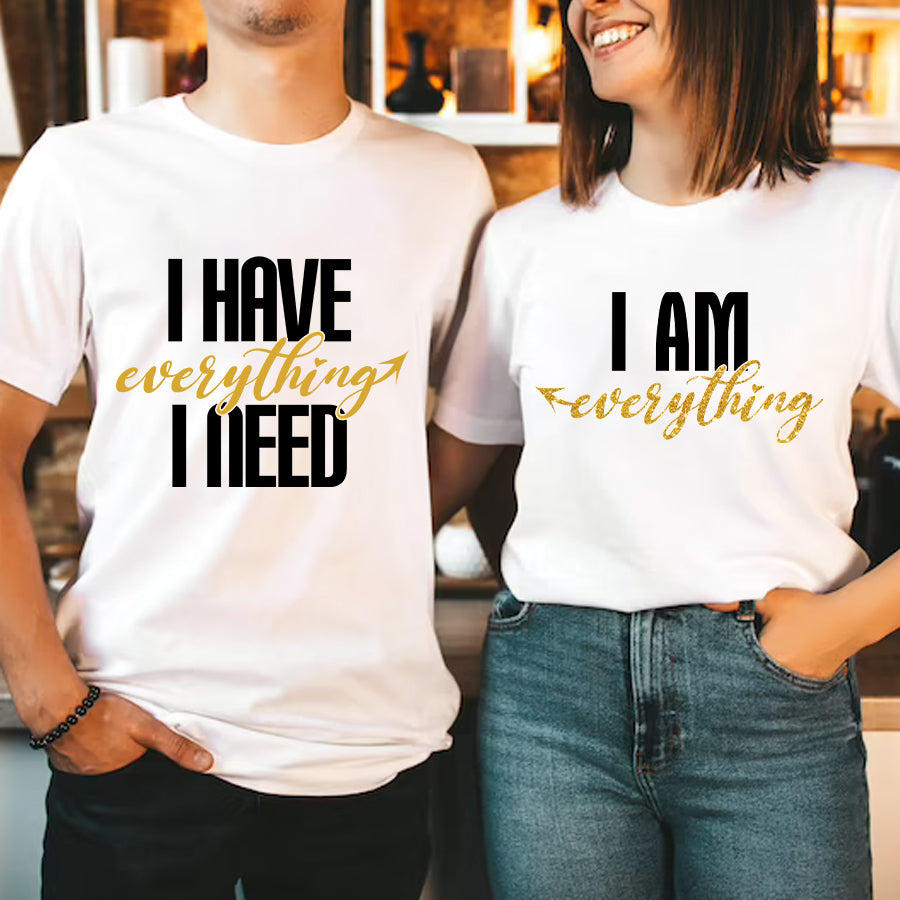 Couples Valentines Day Shirts, I Am Everything Cute Valentines Day Shirts, Matching T Shirts For Couples, His And Her Valentine Shirts, Couple Shirt, Husband And Wife Shirt