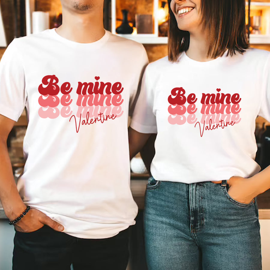 Couples Valentines Day Shirts, Be Mine Shirt, Matching T Shirts For Couples, His And Her Valentine Shirts, Couple Shirt, Husband And Wife Shirt