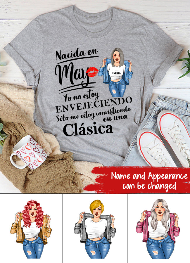 Camisa De Cumpleaños De Mayo, Camisa De Cumpleaños Personalizada, Reinas Nacidas En Mayo, Regalos De Cumpleaños De Mayo, Camisas De Mayo Para Mujeres