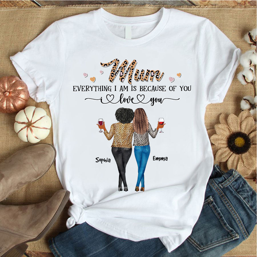Personalized Mothers Day Shirts, Mom Nana Mother&#39;s Day T-Shirt, God Mother Shirt, Grandma Shirt Funny Mom Shirts, Mother&#39;s Day Gift