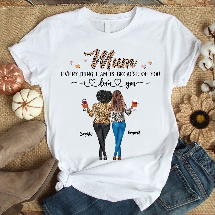 Personalized Mothers Day Shirts, Mom Nana Mother's Day T-Shirt, God Mother Shirt, Grandma Shirt Funny Mom Shirts, Mother's Day Gift