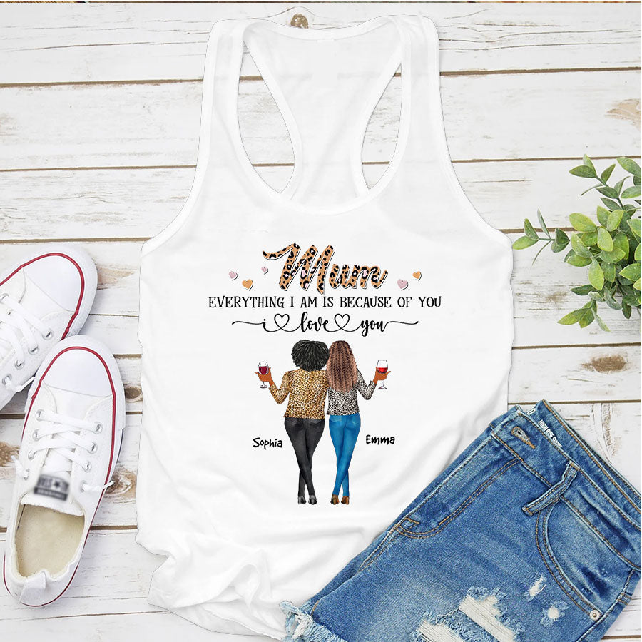 Personalized Mothers Day Shirts, Mom Nana Mother&#39;s Day T-Shirt, God Mother Shirt, Grandma Shirt Funny Mom Shirts, Mother&#39;s Day Gift