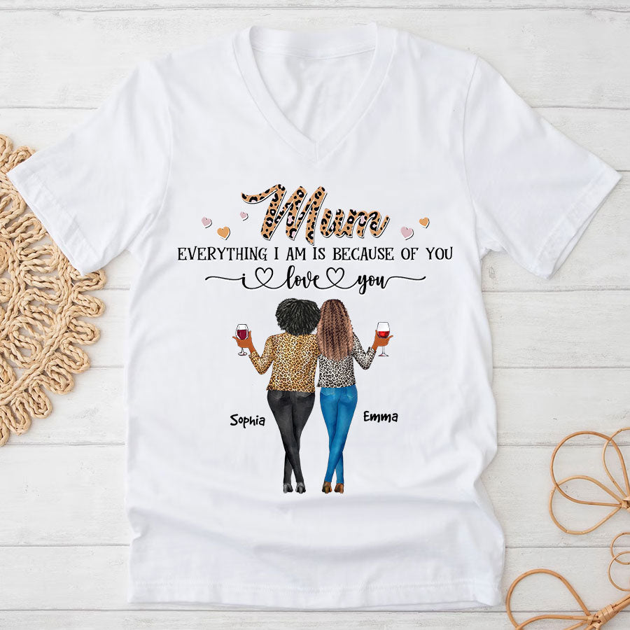 Personalized Mothers Day Shirts, Mom Nana Mother&#39;s Day T-Shirt, God Mother Shirt, Grandma Shirt Funny Mom Shirts, Mother&#39;s Day Gift