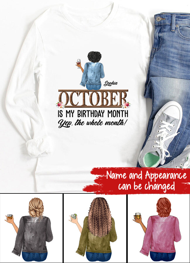October Birthday Shirt, Custom Birthday Shirt, Queens are Born In October, October Birthday Shirts For Woman, October Birthday Gifts