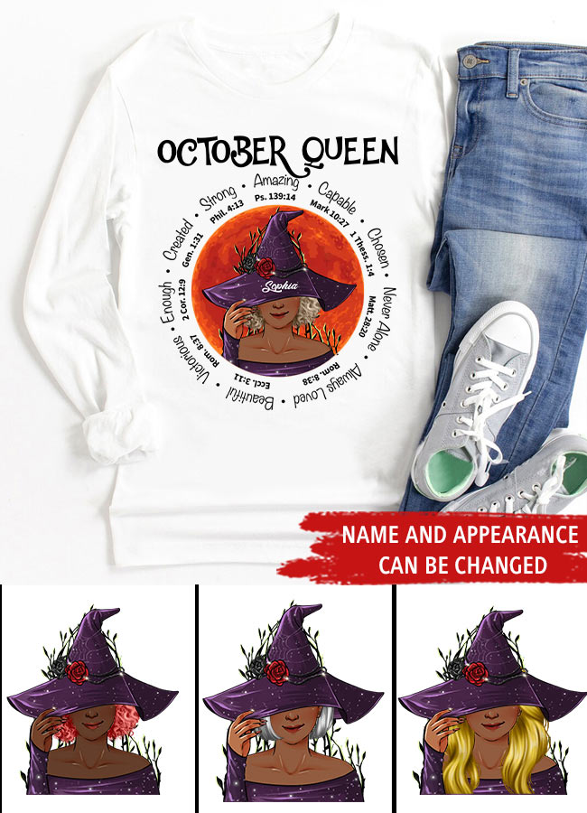 October Birthday Shirt, Custom Birthday Shirt, Queens are Born In October, October Birthday Shirts For Woman, October Birthday Gifts