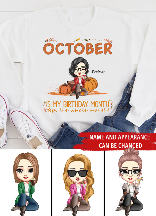 October Birthday Shirt, Custom Birthday Shirt, Queens Born In October, October Birthday Shirts For Woman, October Birthday Gifts