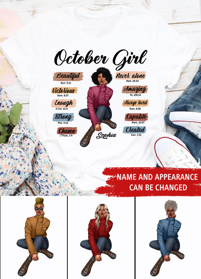 October Birthday Shirt, Custom Birthday Shirt, Queens are Born In October, October Birthday Shirts For Woman, October Birthday Gifts