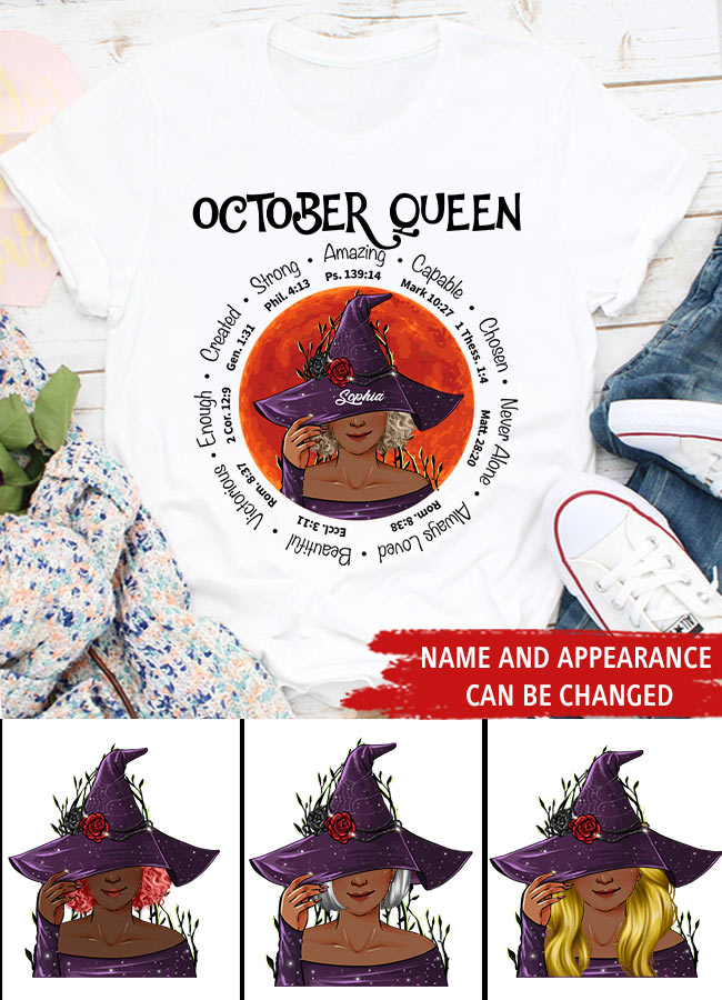 October Birthday Shirt, Custom Birthday Shirt, Queens are Born In October, October Birthday Shirts For Woman, October Birthday Gifts