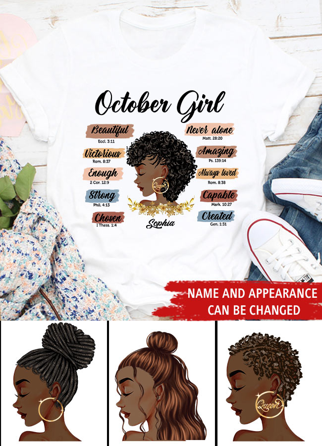 October Birthday Shirt, Custom Birthday Shirt, Queens was Born In October, October Birthday Shirts For Woman, October Birthday Gifts