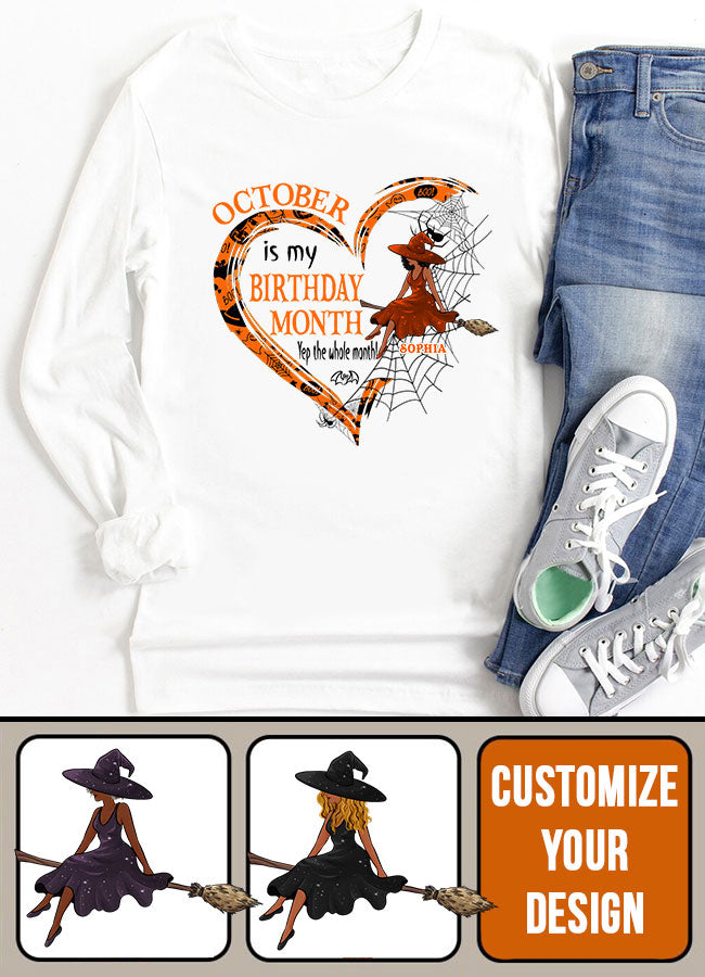 October Birthday Shirt, Custom Birthday Shirt, Queens are Born In October, October Birthday Shirts For Woman, October Birthday Gifts, Halloween Shirt