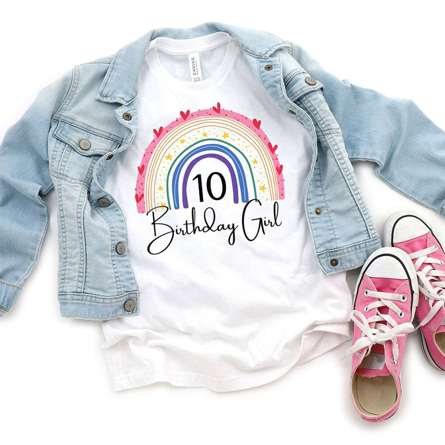 10th Birthday Shirt, Girl, 10th Birthday T-Shirts, Ten Years Old Birthday Girl Shirt, 10 Years old Birthday, Birthday Countdown, Baby Shirt