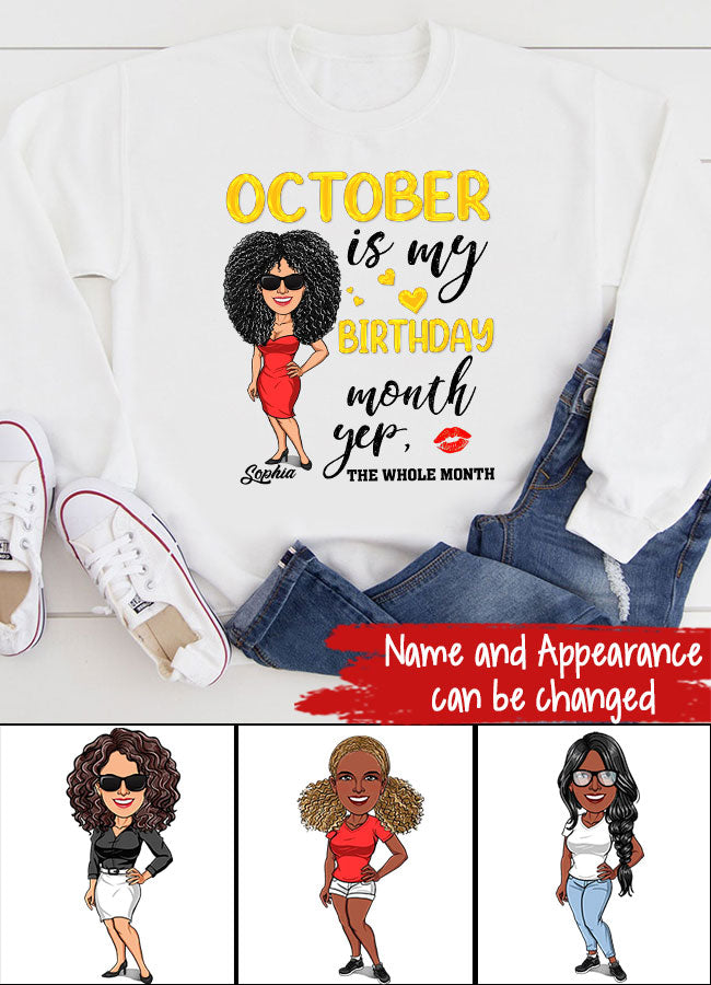 October Birthday Shirt, Custom Birthday Shirt, Queens Are Born In October, October Birthday Shirts For Woman, October Birthday Gifts