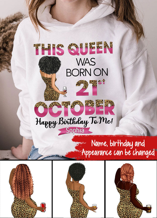 October Birthday Shirt, Custom Birthday Shirt, Queens Are Born In October, October Birthday Shirts For Woman, October Birthday Gifts