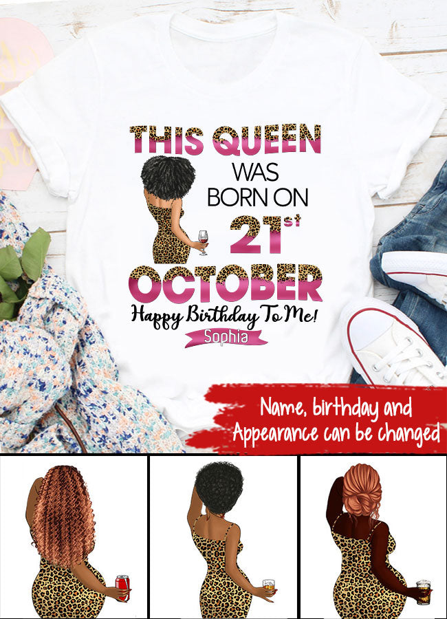 October Birthday Shirt, Custom Birthday Shirt, Queens Are Born In October, October Birthday Shirts For Woman, October Birthday Gifts