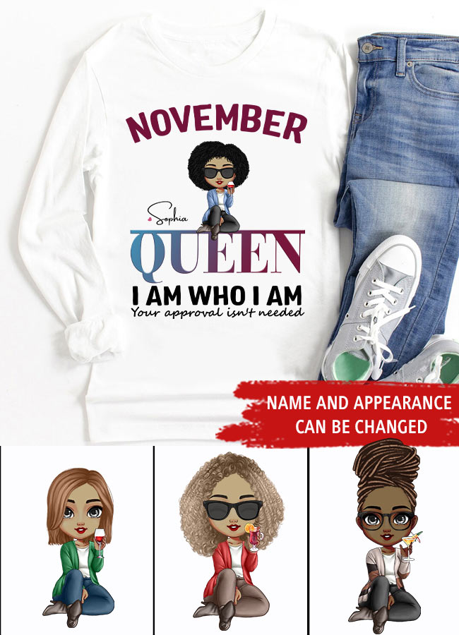 November Birthday Shirt, Custom Birthday Shirt, Queens are Born In November, November Birthday Shirts For Woman, November Birthday Gifts