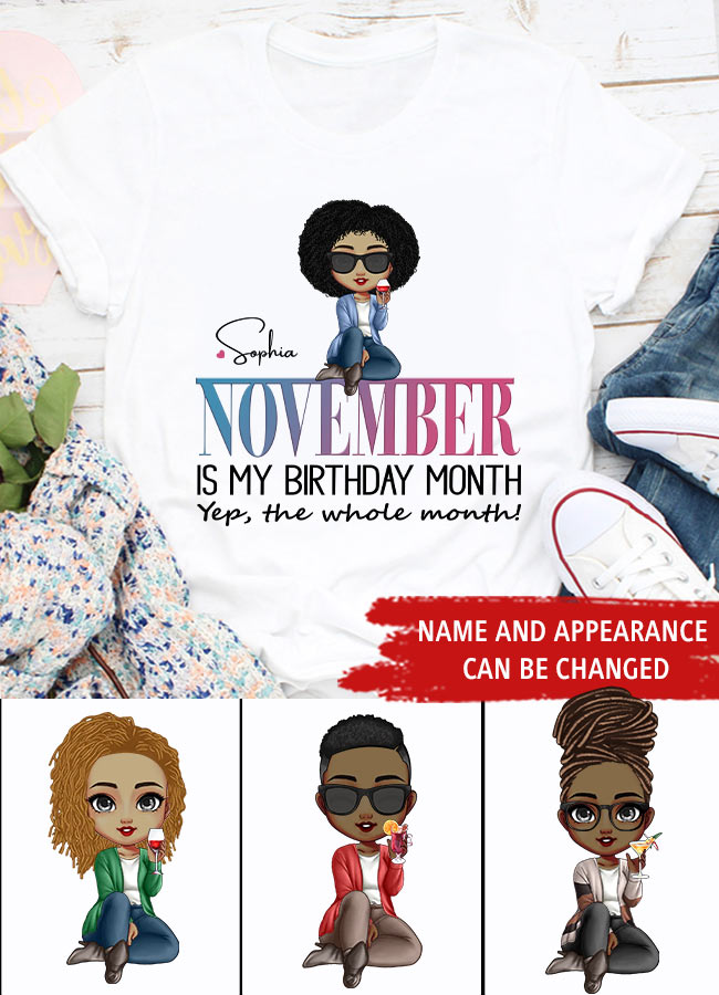 November Birthday Shirt, Custom Birthday Shirt, Queens are Born In November , November  Birthday Shirts For Woman, November Birthday Gifts