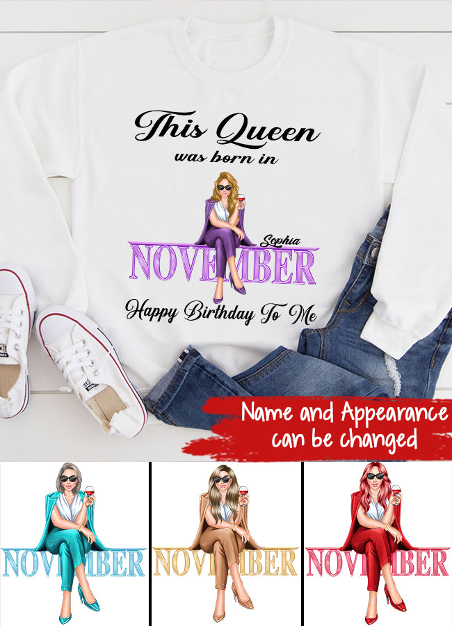 November Birthday Shirt, Custom Birthday Shirt, November Birthday Shirts For Woman, November Birthday Gifts