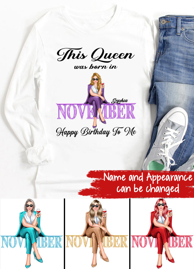 November Birthday Shirt, Custom Birthday Shirt, November Birthday Shirts For Woman, November Birthday Gifts