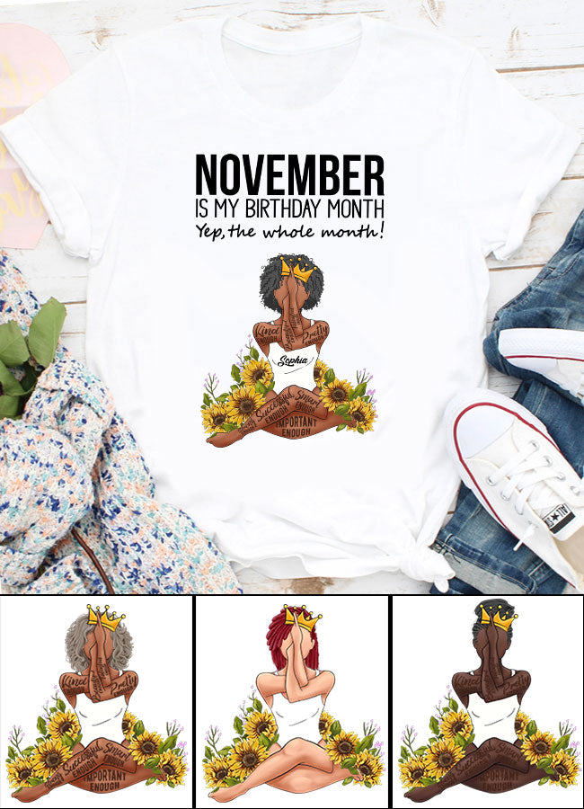 November Birthday Shirt, Custom Birthday Shirt, Queens are Born In November, November Birthday Shirts For Woman, November Birthday Gifts