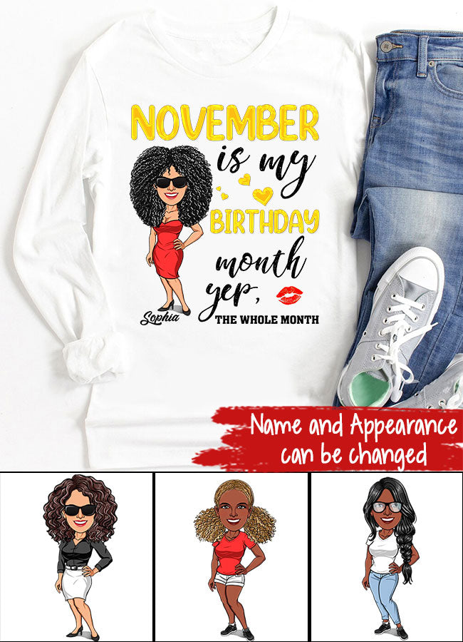November Birthday Shirt, Custom Birthday Shirt, Queens Are Born In November, November Birthday Shirts For Woman, November Birthday Gifts