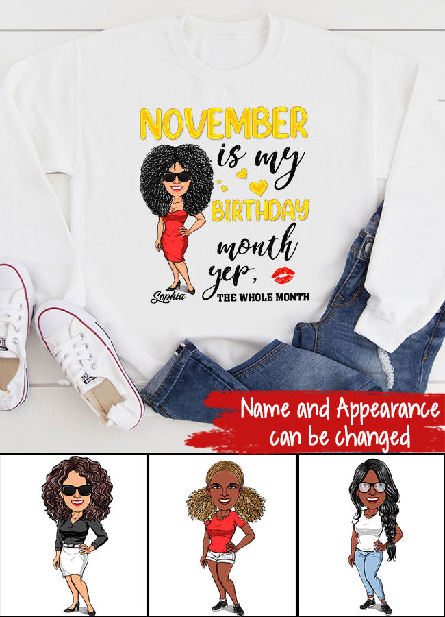 November Birthday Shirt, Custom Birthday Shirt, Queens Are Born In November, November Birthday Shirts For Woman, November Birthday Gifts