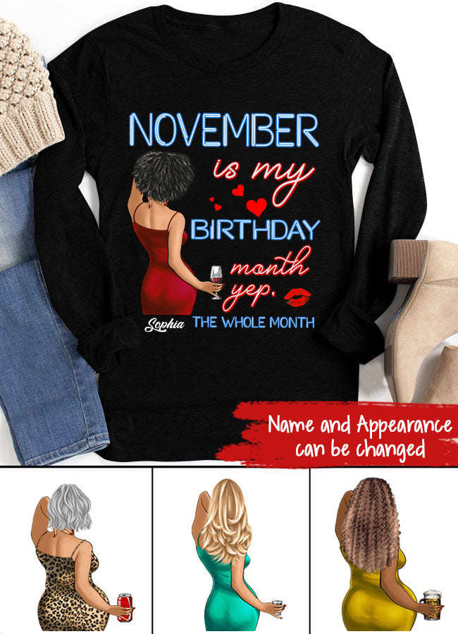 November Birthday Shirt, Custom Birthday Shirt, Queens was Born In November, November Birthday Shirts For Woman, November Birthday Gifts