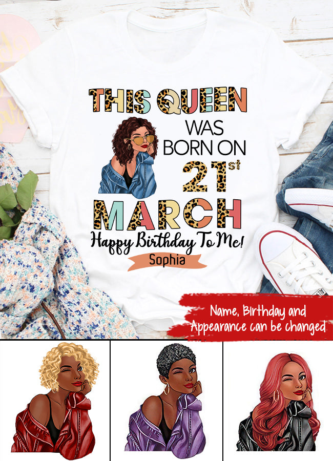 March Birthday Shirt, Custom Birthday Shirt, Queens Born In March, March Birthday Gifts, March shirts for Woman