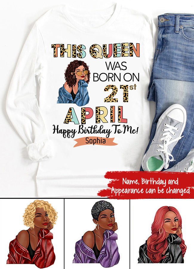 April Birthday Shirt, Custom Birthday Shirt, Queens Born In April, April Birthday Gifts, April shirts for Woman
