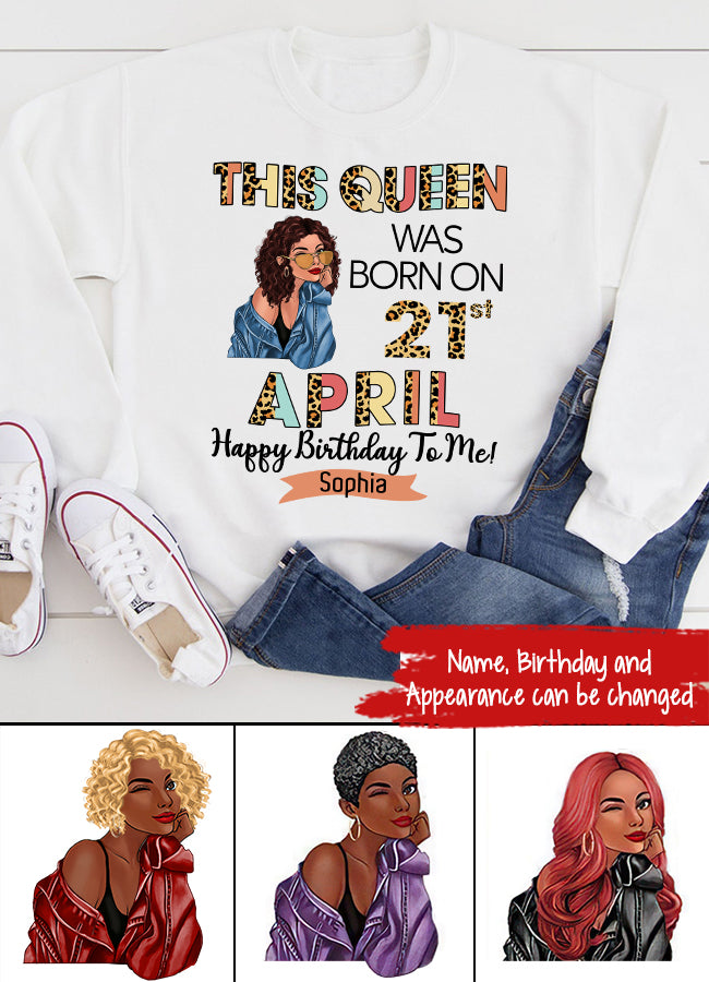 April Birthday Shirt, Custom Birthday Shirt, Queens Born In April, April Birthday Gifts, April shirts for Woman