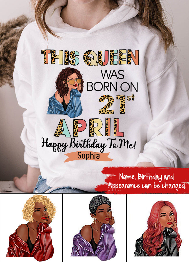 April Birthday Shirt, Custom Birthday Shirt, Queens Born In April, April Birthday Gifts, April shirts for Woman