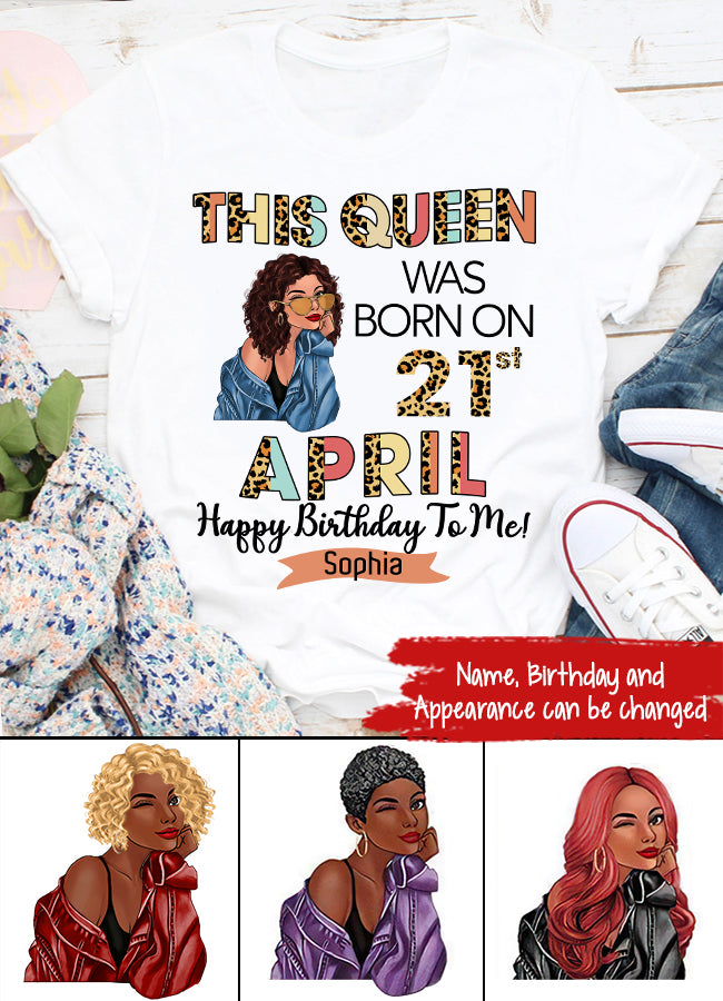 April Birthday Shirt, Custom Birthday Shirt, Queens Born In April, April Birthday Gifts, April shirts for Woman