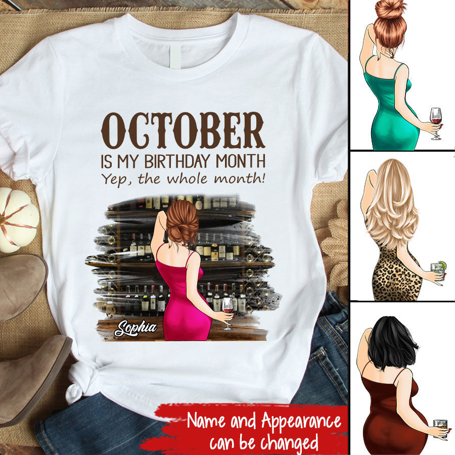 October Birthday Shirt, Custom Birthday Shirt, Queens are Born In October, October Birthday Shirts For Woman, October Birthday Gifts