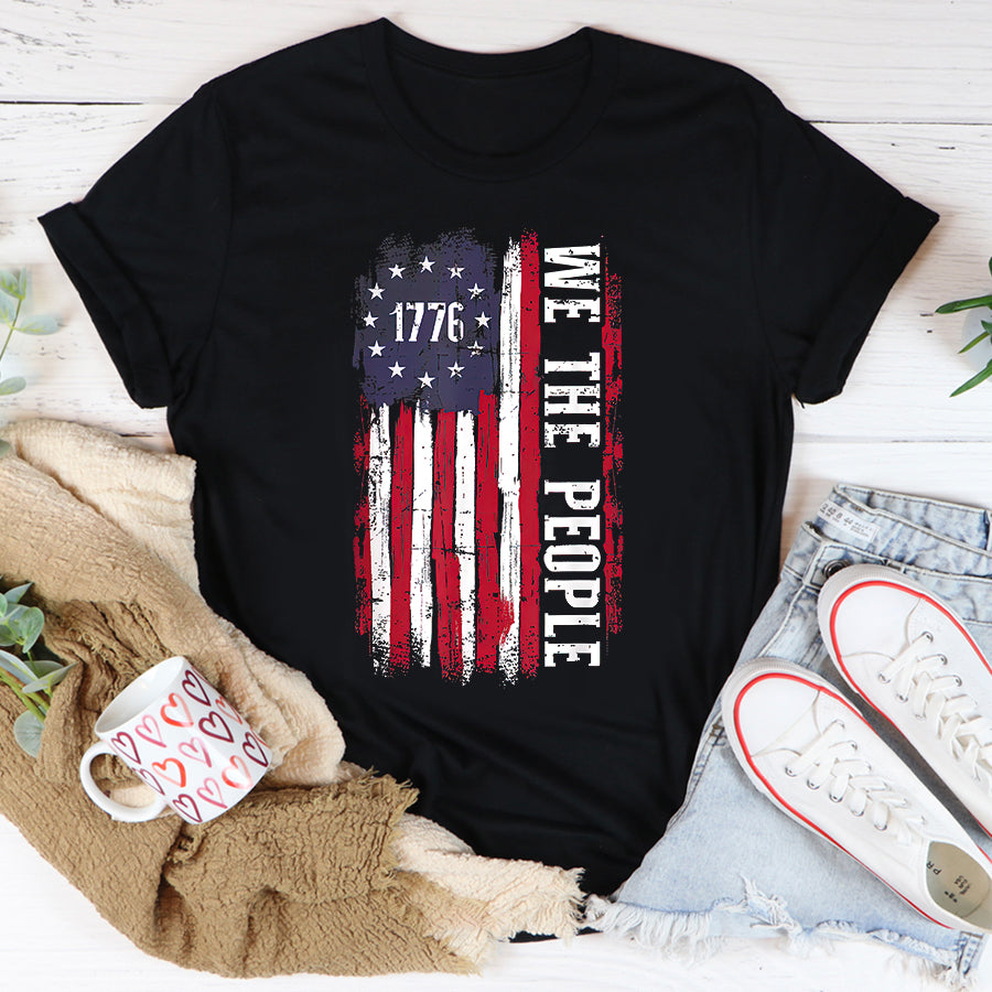 Independence Day Shirt US American flag 1776 we the people for independence day T-Shirt