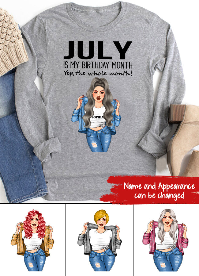 July Birthday Shirt, Custom Birthday Shirt, Queens Born In July, July Birthday Shirts For Woman, July Birthday Gifts