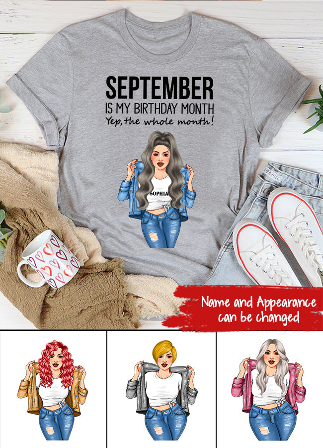 September Birthday Shirt, Custom Birthday Shirt, Queens Born In September, September Birthday Shirts For Woman, September Birthday Gifts
