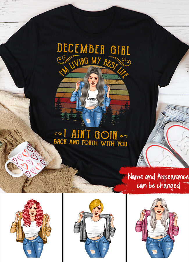 December birthday shirt, custom birthday shirt, Queens born in December, December Birthday Gifts For Afro Woman, December Birthday Gifts